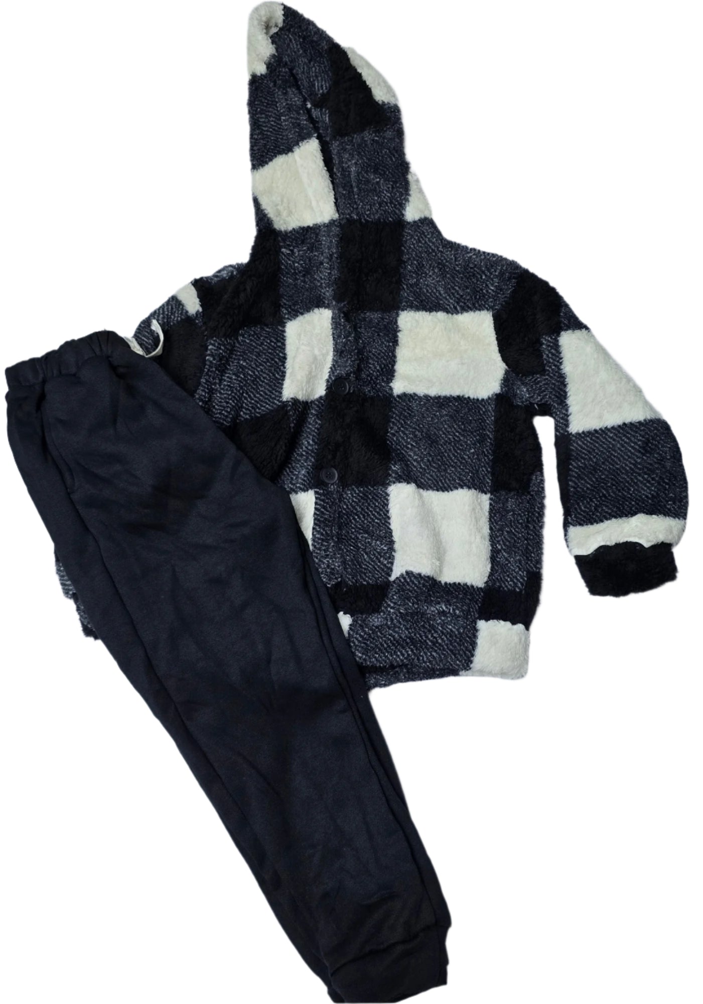 Fluffy Long Sleeve set with hoodie